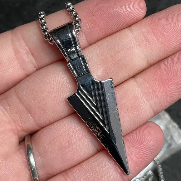 Viking Spearhead Arrowhead Necklace Pendant - Picture 6 of 6